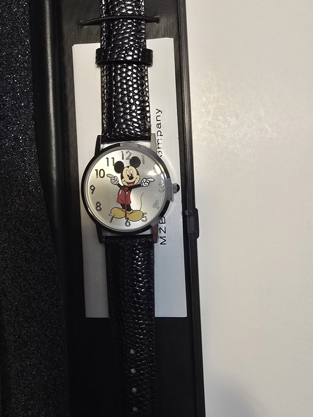 Disney Mickey Mouse Watch with Black Strap.